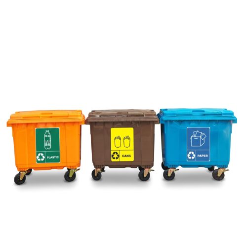 MGB660 Recycling Bins MGB660 Four Wheel Bin Recycling Set 3R Bin Recycling