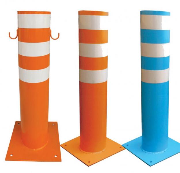 Metal Bollards in orange or Blue 