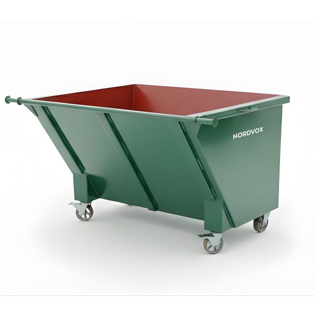 Metal Leach Bin in Green colour, made by NORDVOX in Malaysia