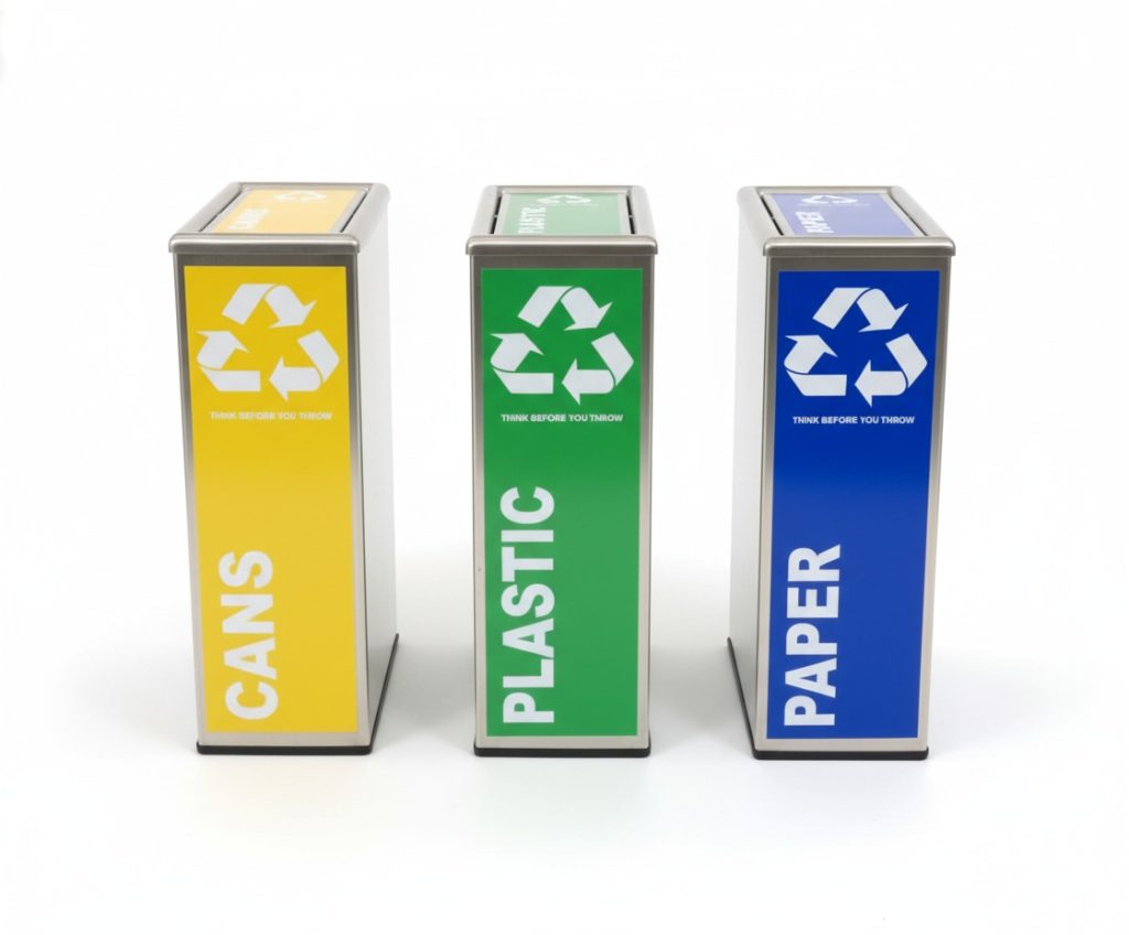 Stainless Steel Recycling Bins