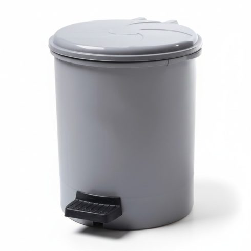 10 litre step pedal waste bin in grey colour. SP11 - Pedal Waste Bin