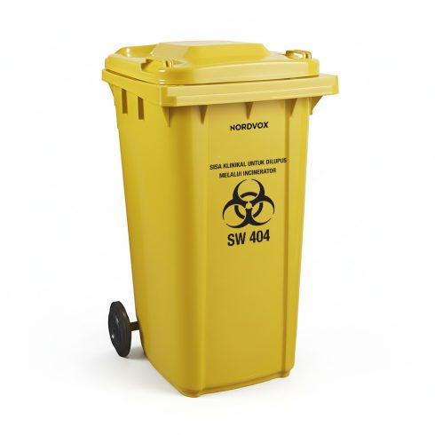 MGB120 Two Wheel Bin Clinical Waste. Medical Waste Wheel Bin Nordvox
