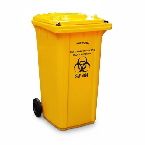 MGB240 Medical Waste Wheel Bin with Lock Clinical waste bin 240 liter waste bin