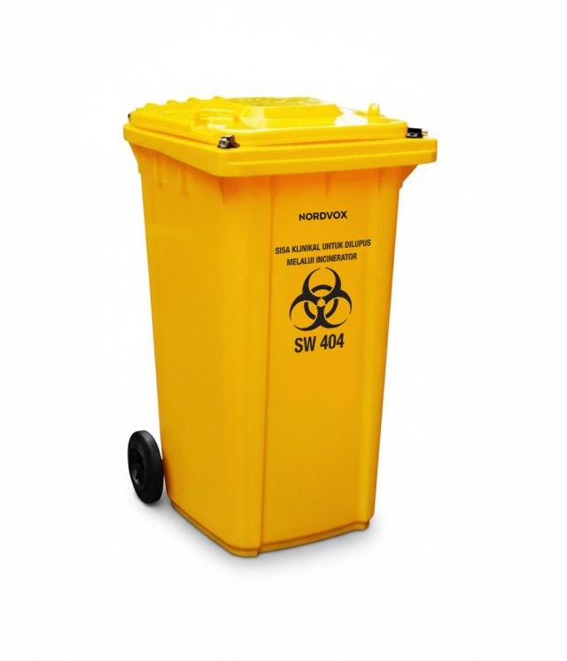 MGB240 Medical Waste Wheel Bin with Lock Clinical waste bin 240 liter waste bin