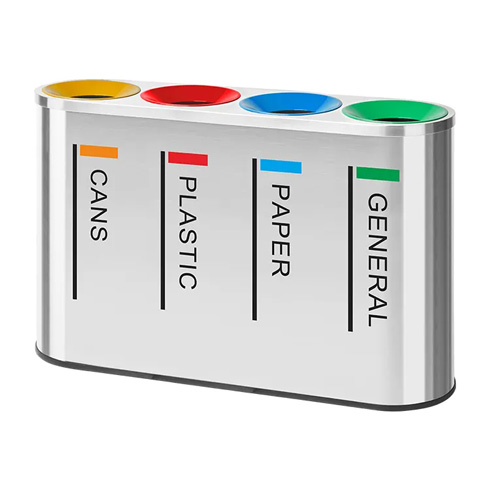 Stainless Steel 4-in-1 Recycling Bin