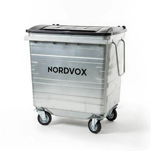 MGB1100G Galvanized Wheel Bin Nordvox Galvanized bin