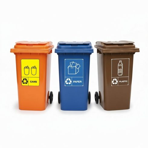 MGB240 Two Wheel Bin Recycling Bin Set