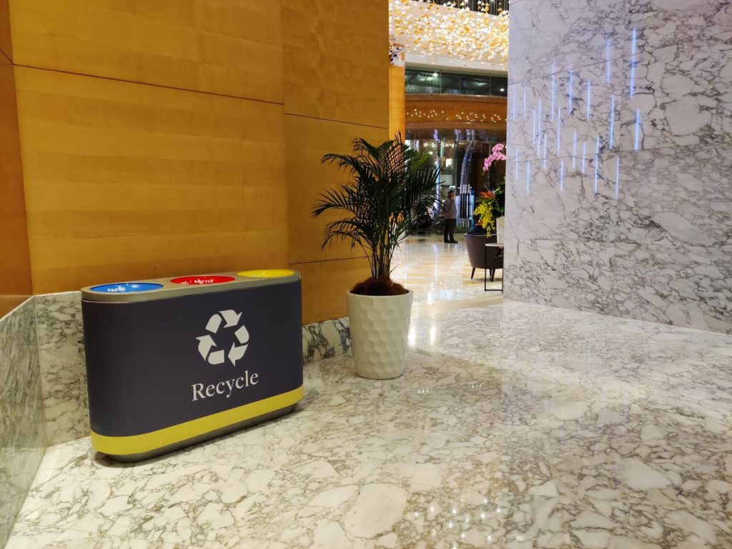 FGR1200 Trio 3-in-1 FRP recycling bin from NORDVOX at Westin HOTEL