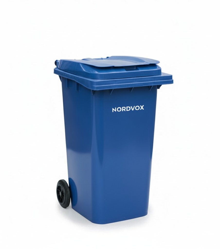 MGB240 Wheel Bin Blue- Nordvox Two Wheelie bin 240L 