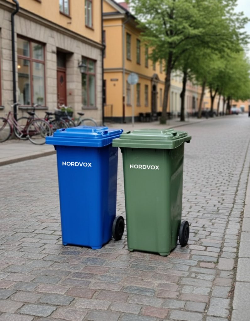MGB120 Blue and Green Nordvox MGB120 Wheel Bins