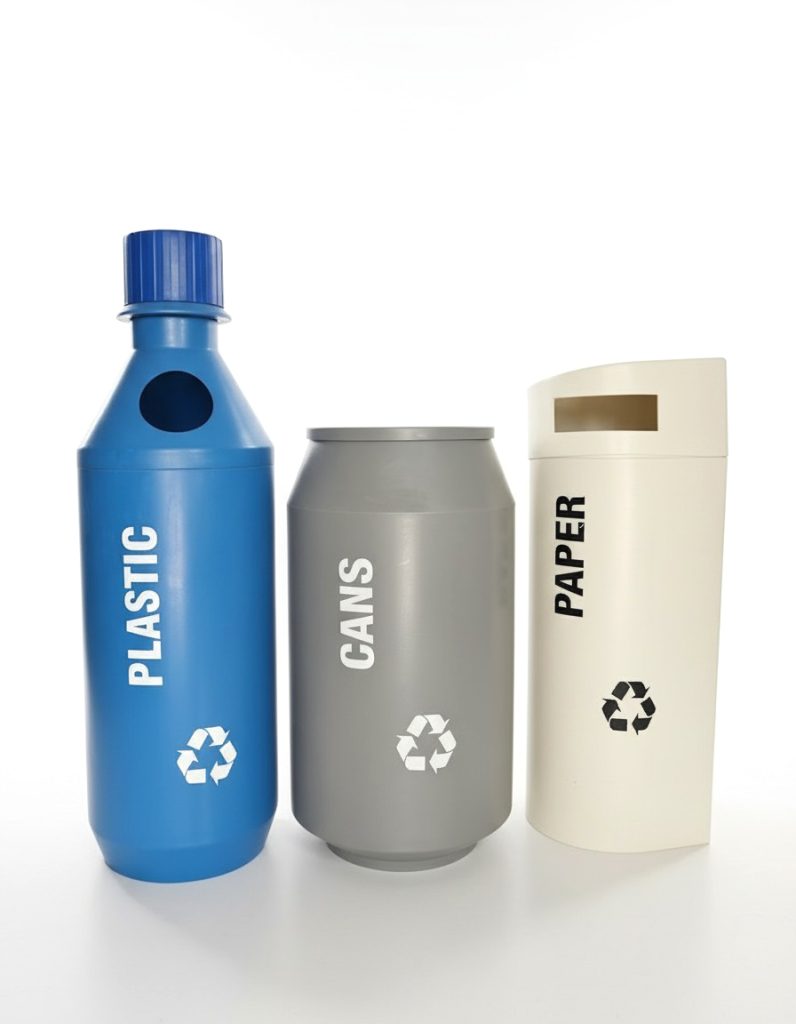 Recycling Bins Bottle Can Paper