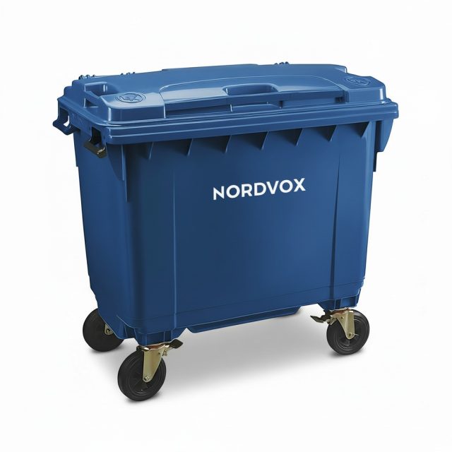 MGB660 Four Wheel Bin - Nordvox in Blue Colour 660 liters