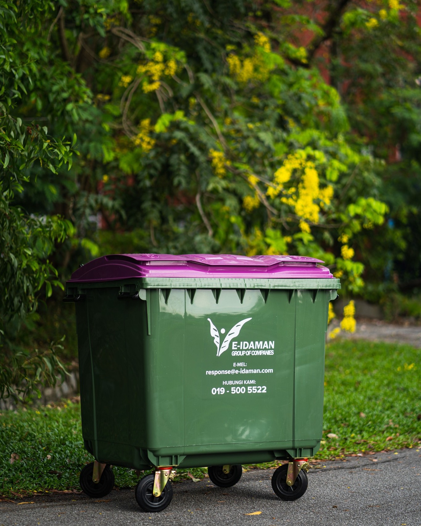 NORDVOX MGB660 four-wheel bin custom purple supplied to E-Idaman Malaysia