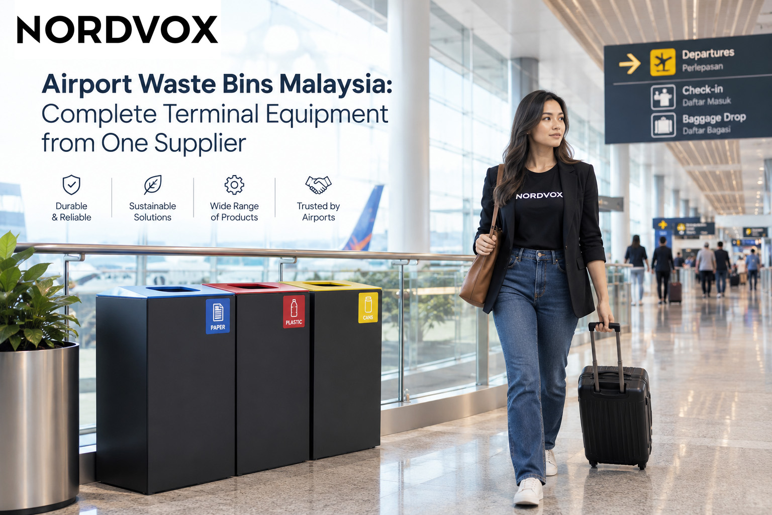 Airport-Solutions-—-Airport-Waste-Bins-Queue-Stands-Malaysia-NORDVOX.