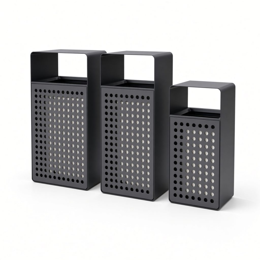 Perfo Outdoor Litter Bin 3 sizes by NORDVOX