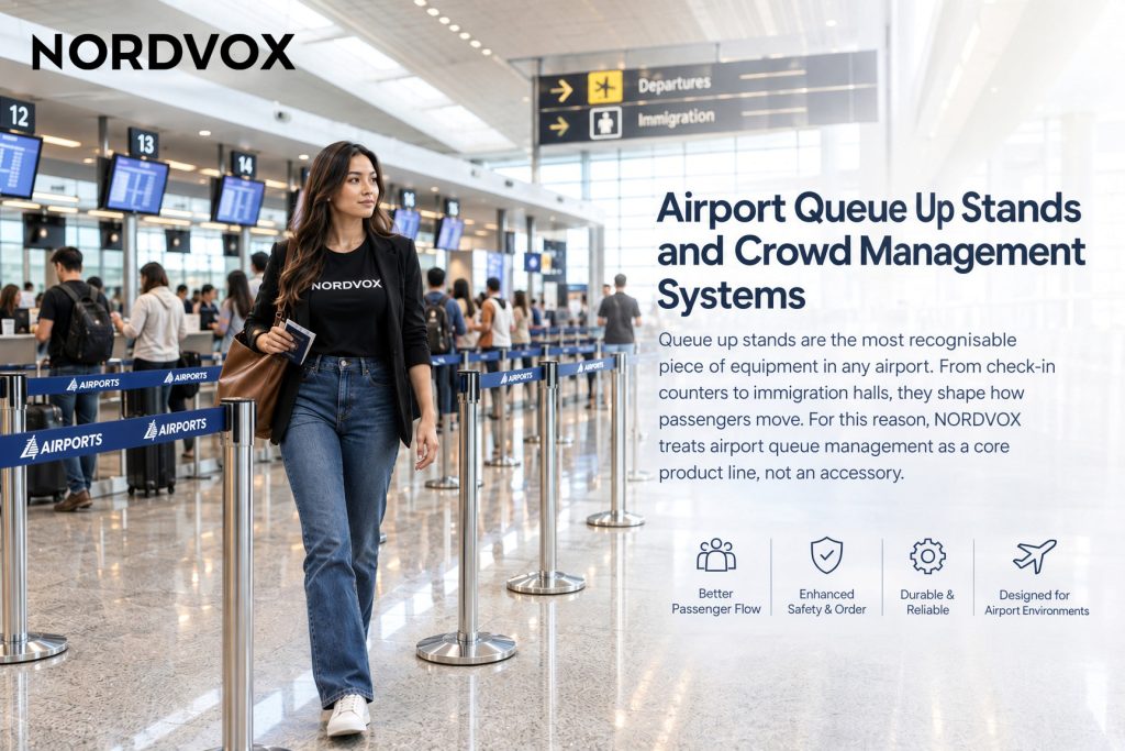 Airport Queue Up stand and Crowd Management System NORDVOX Malaysia